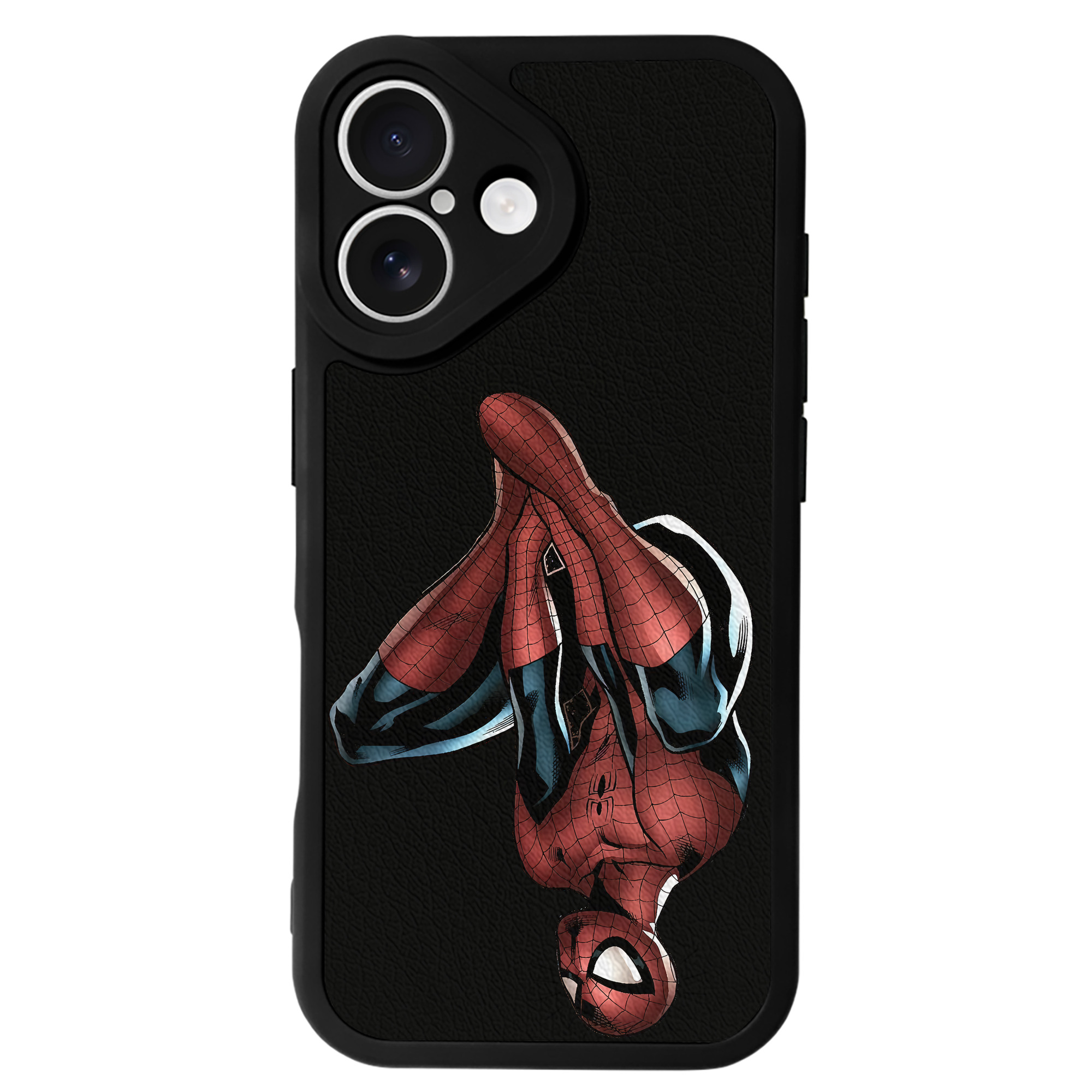 Spider Man スパイダーマン 【iPhone 16シリーズ対応】シリコンスマホケース（レザー調） 材質：シリコン